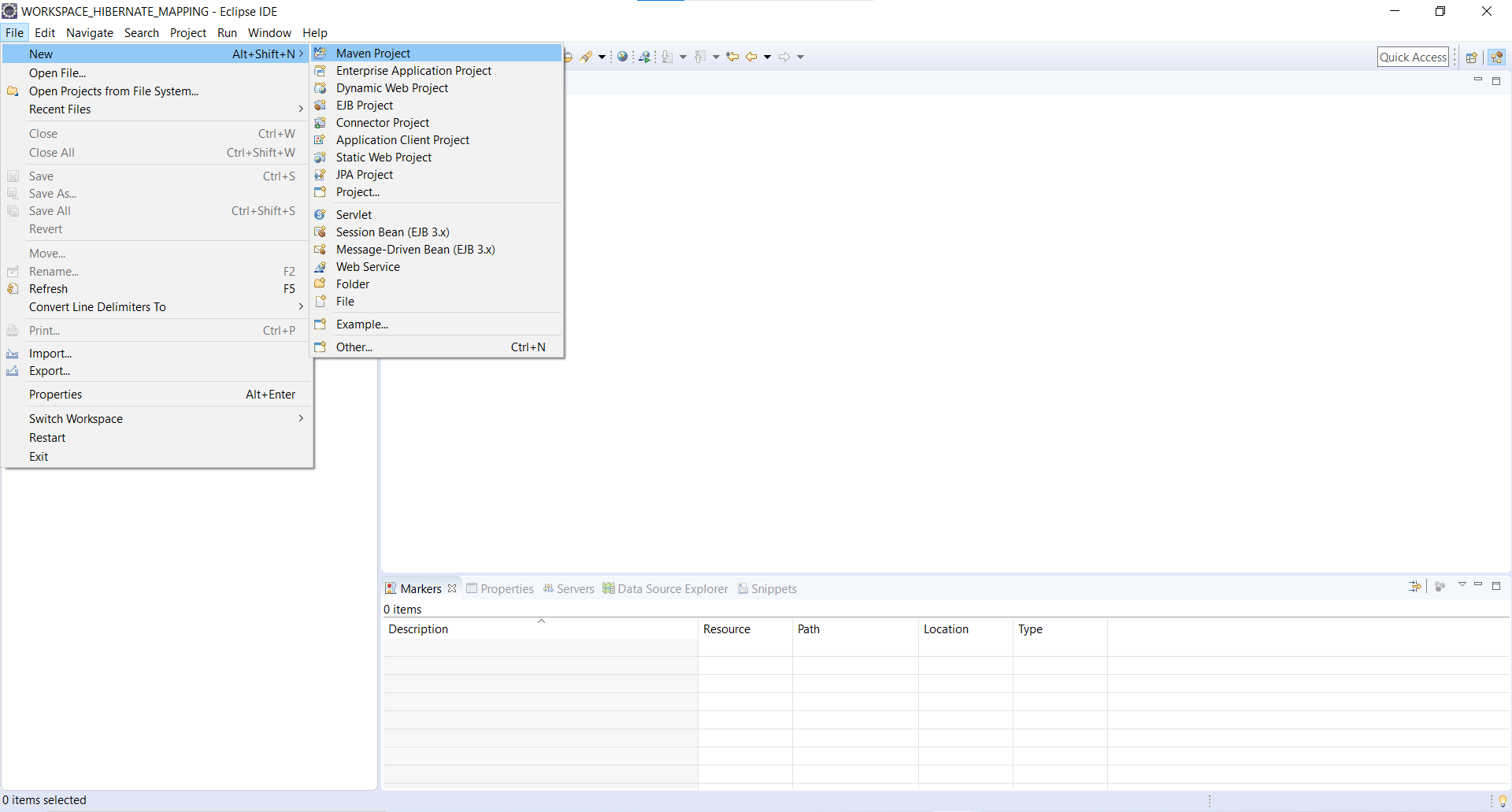 HIBERNATE-ONE-TO-ONE-MAPPING-CREATE-MAVEN-PROJECT