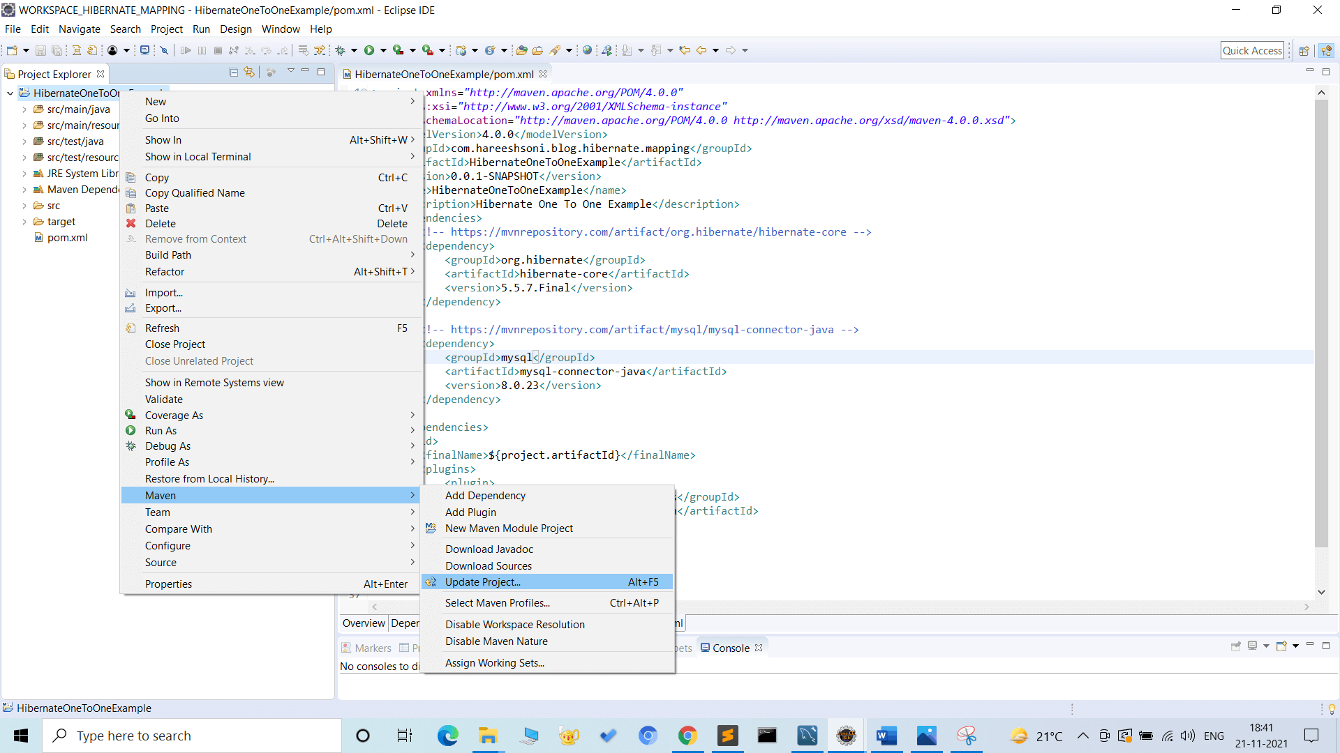 One to One Mapping Hibernate TechnicalTopic Hareesh Soni Blog